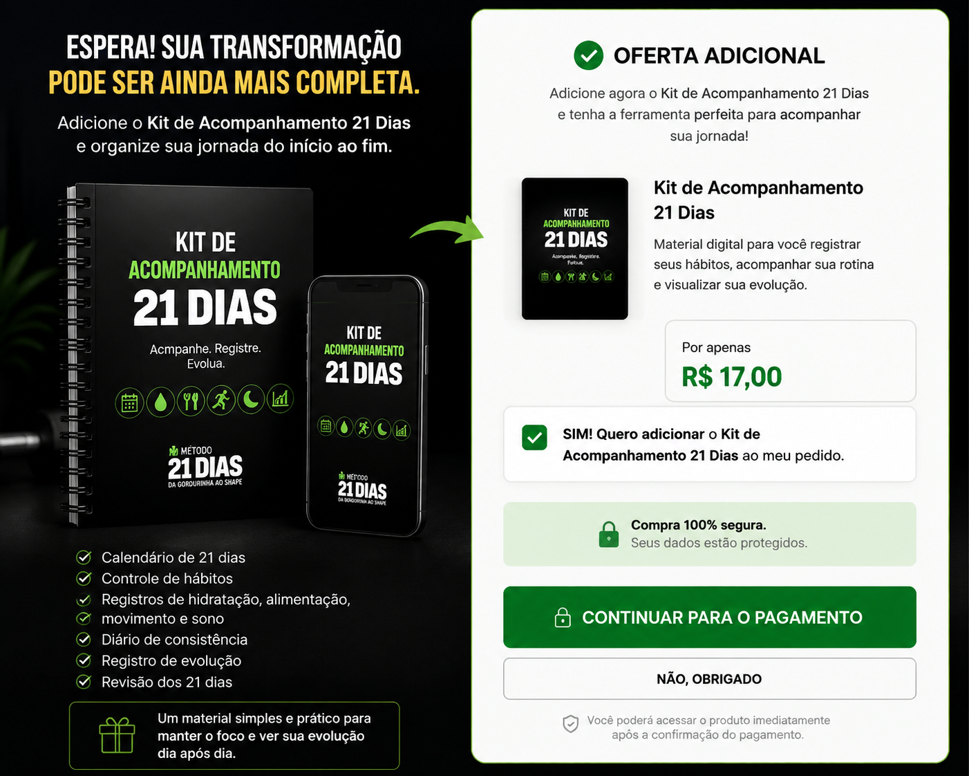 Kit de Acompanhamento — 21 Dias